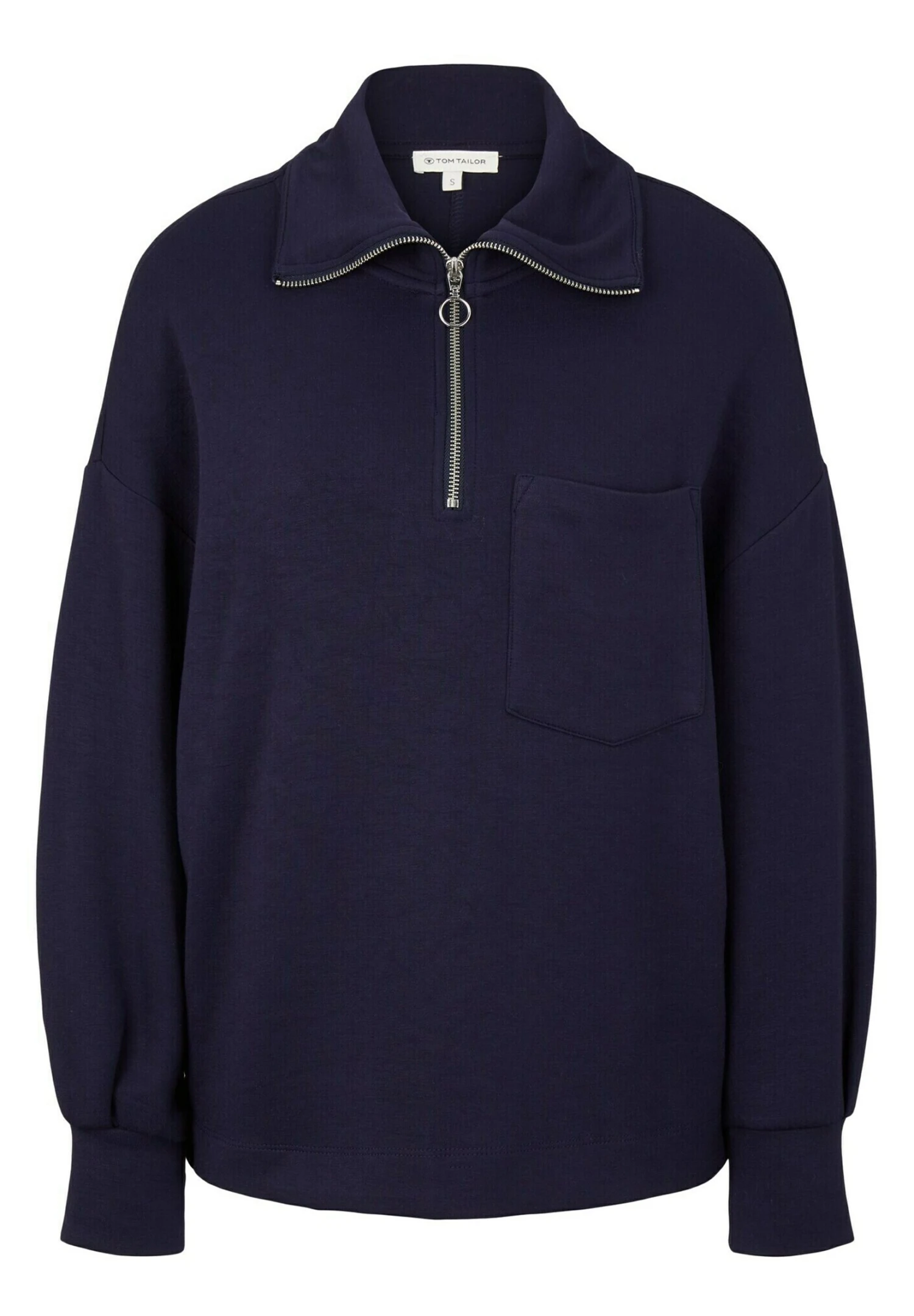 Tom Tailor Mit Troyerkragen - Sweater - Navy Midnight Blue 5 Tom Tailor Mit Troyerkragen - Sweater - Navy Midnight Blue - Afbeelding 5