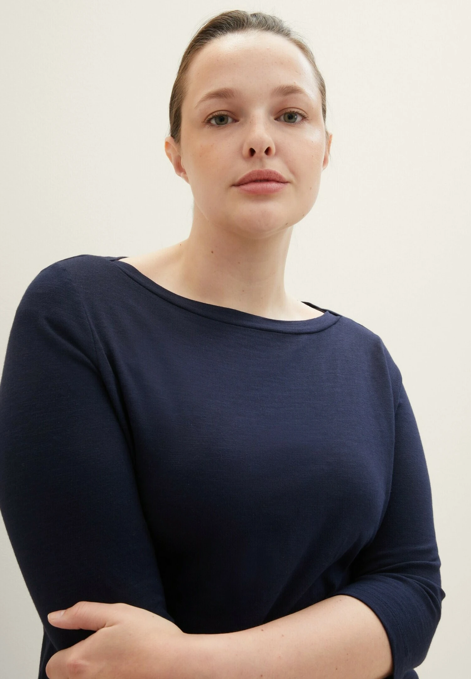 Tom Tailor Mit U-Boot-Ausschnitt - Longsleeve - Sky Captain Blue 4 Tom Tailor Mit U-Boot-Ausschnitt - Longsleeve - Sky Captain Blue - Afbeelding 4