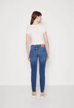 TOM TAILOR Denim Cropped Pointelle- T-Shirt Print - Off White -Tom Tailor 020684fd9f2b4014ad80bbdaad243e3c