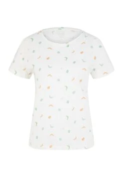 Tom Tailor Crew Neck Print - T-Shirt Print - Offwhite Abstract Dot Print -Tom Tailor 02a0c2f0d2bc4994a971cef574426f5c