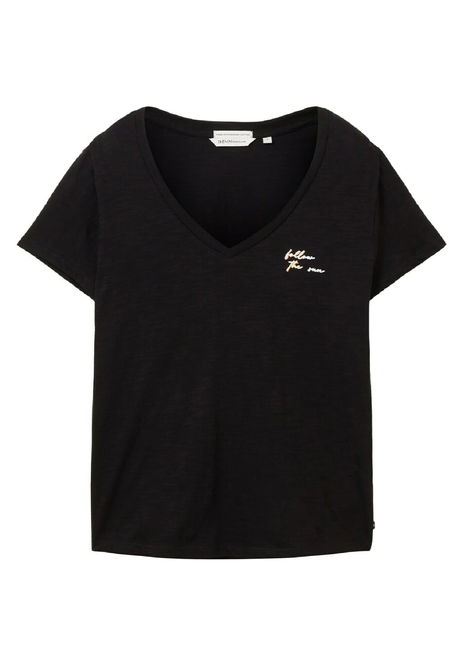 TOM TAILOR Denim T-Shirt Basic - Deep Black 5 TOM TAILOR Denim T-Shirt Basic - Deep Black - Afbeelding 5