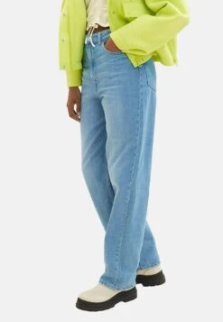 TOM TAILOR Denim Baggy Wide Leg - Straight Leg Jeans - Light Stone Bright Blue Denim -Tom Tailor 06372393edce4f38ad2ac8be6ebd3df2