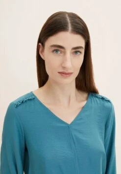 Tom Tailor Mit V-Ausschnitt - Blouse - Pastel Teal -Tom Tailor 0675a526838447559f4c935c7c9a5a39
