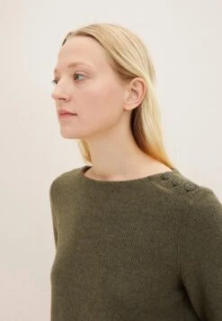 Tom Tailor Cozy - Trui - Tarmac Khaki Melange 11 Tom Tailor Cozy - Trui - Tarmac Khaki Melange -Tom Tailor 072a24ebe432472dbc74ba422e73a241