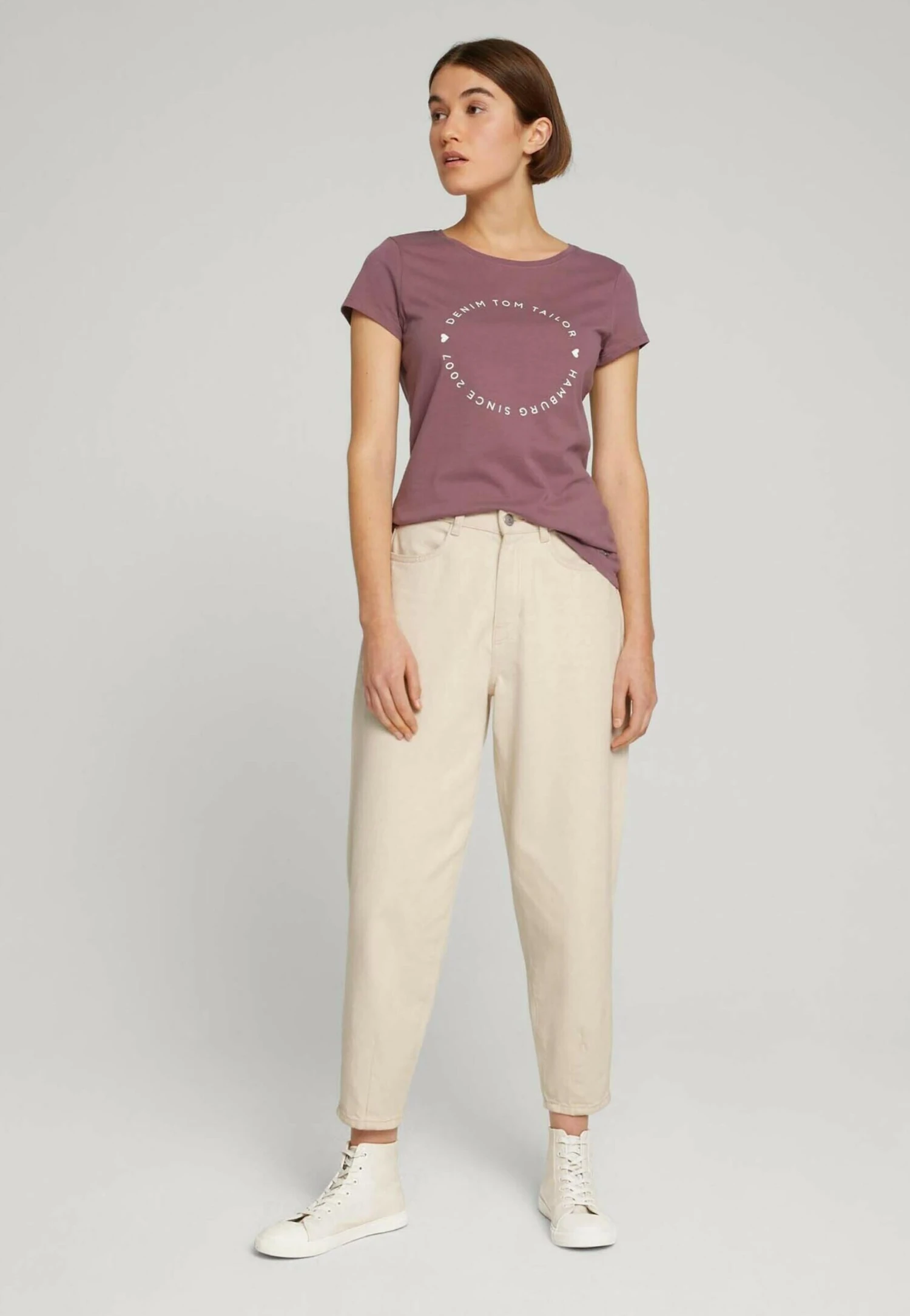TOM TAILOR Denim T-Shirt Print - Wild Mauve 2 TOM TAILOR Denim T-Shirt Print - Wild Mauve - Afbeelding 2