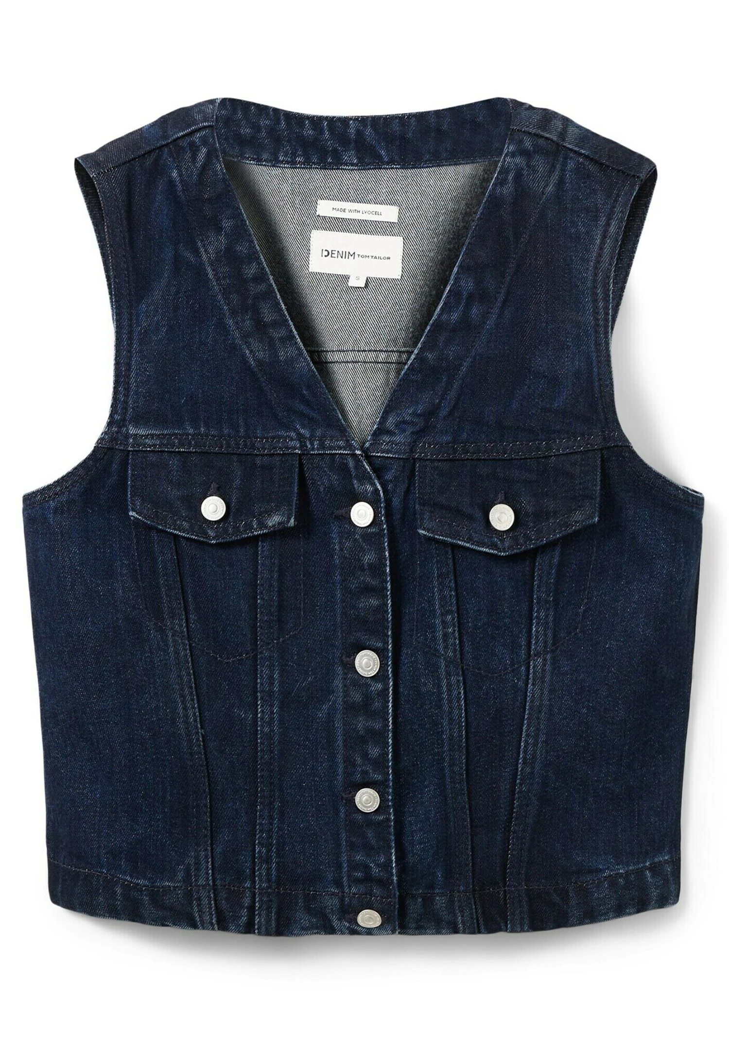 TOM TAILOR Denim Bodywarmer - Clean Dark Stone Blue Denim 5 TOM TAILOR Denim Bodywarmer - Clean Dark Stone Blue Denim - Afbeelding 5