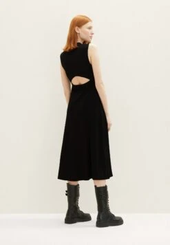 TOM TAILOR Denim Mit Cut Out - Gebreide Jurk - Deep Black -Tom Tailor 103c092ca07644ba97f38dcc380640c0