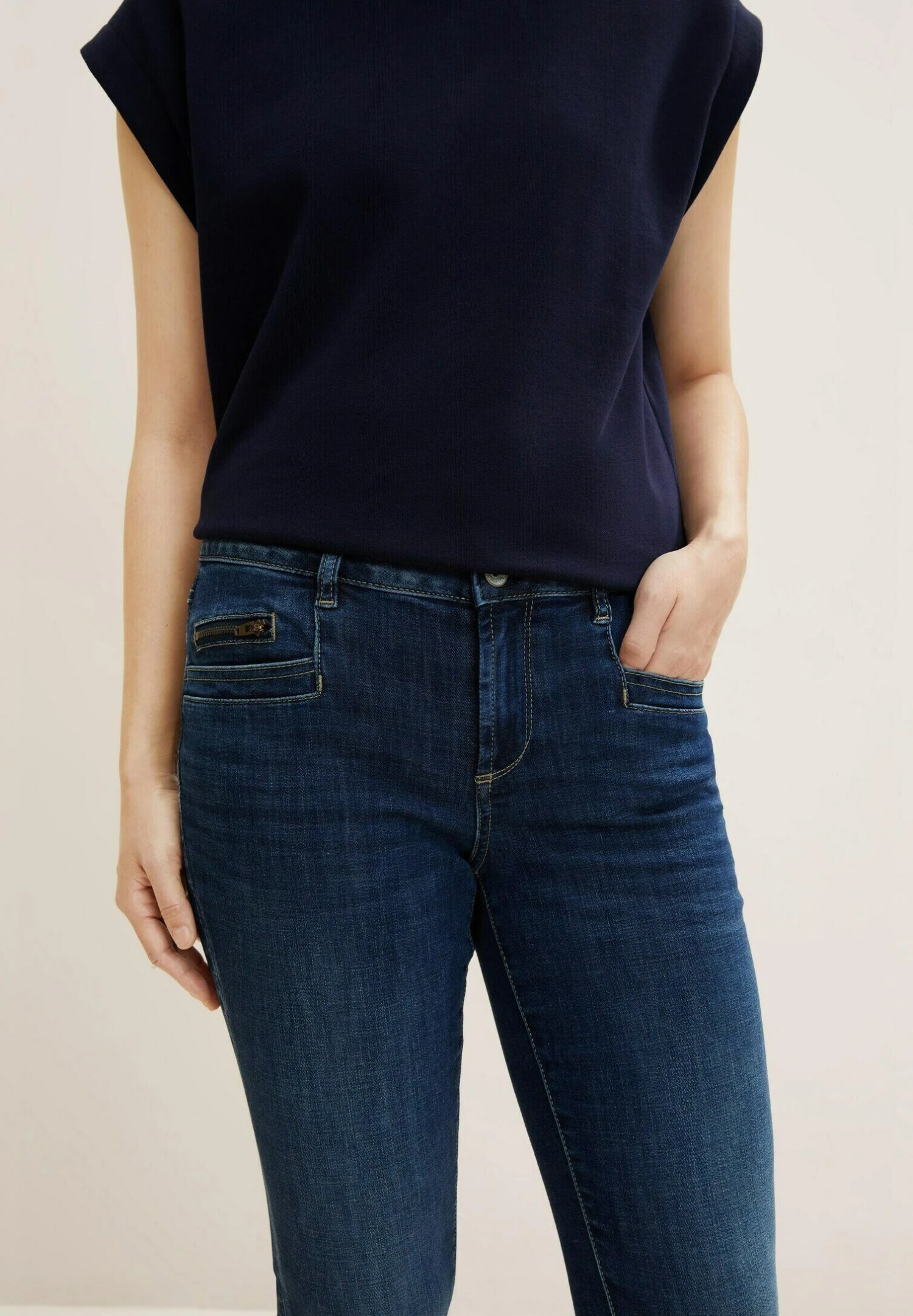 Tom Tailor Alexa- Slim Fit Jeans -Dark Blue Denim 4 Tom Tailor Alexa- Slim Fit Jeans -Dark Blue Denim - Afbeelding 4