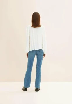 TOM TAILOR Denim Mit Ballonärmeln - Blouse - Gardenia White -Tom Tailor 13e2d331190f4d73964889a0fa0730a3
