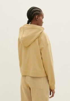 TOM TAILOR Denim Cropped - Sweater Met Rits - Brown Rice -Tom Tailor 13e8234e2fd4409b8c863e2b2368ec32