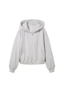 TOM TAILOR Denim Sweater Met Rits - Basic Light Grey Melange -Tom Tailor 147433a9468f461fbc015e56b94d110b