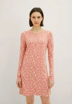 Tom Tailor Bodywear Gemustertes- Nachtjapon - Rot Hell Allover