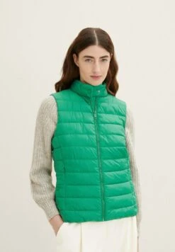 Tom Tailor Lightweight Mit Stehkragen  - Bodywarmer - Vivid Leaf Green