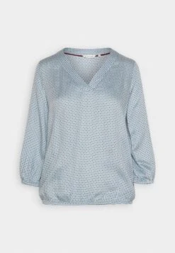 Tom Tailor Printed V Neck - Blouse - Blue -Tom Tailor 181b6421c2134593b68f1e4c54282509