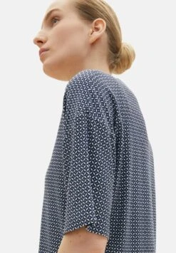 Tom Tailor Gemustertes - T-Shirt Print - Navy Geometrical Design -Tom Tailor 18e390b3f9b54c17800c2c74b3b0b455