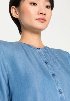 TOM TAILOR Denim Dress With Placket - Spijkerjurk - Used Mid Stone Blue Denim -Tom Tailor 18f7ae24e80a475a81feb71052d5aa23