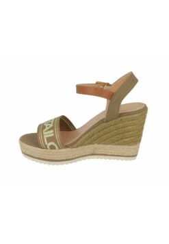 Tom Tailor Sandalen Met Sleehak - Khaki