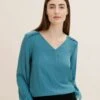 Tom Tailor Mit V-Ausschnitt - Blouse - Pastel Teal