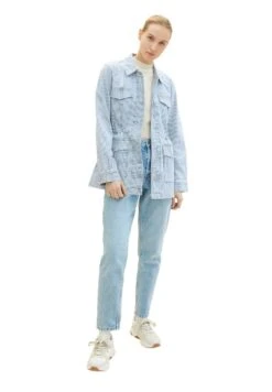 Tom Tailor Im Utility-Look - Spijkerjas - Denim Offwhite Stripe -Tom Tailor 1c70813c59bd4be78b3075cdc1af491e