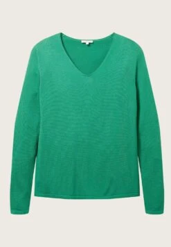 Tom Tailor Basic V Neck - Trui - Vivid Leaf Green -Tom Tailor 1dbfdb68644c49a89cc72094e50aacd3