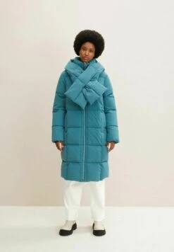Tom Tailor Mit Abnehmbarem Schal - Winterjas - Pastel Teal