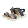 Tom Tailor Licence Mit Logo-Print - Sandalen Met Sleehak - Navy