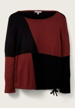 Tom Tailor Colour-Blocking - Longsleeve - Maroon Black Color Block -Tom Tailor 2023094a784547a38d8cd266698fc448