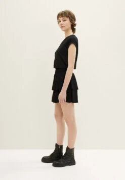 TOM TAILOR Denim Mit Volants - Minirok - Deep Black -Tom Tailor 20de83c563434448967ef2b7d6083b16