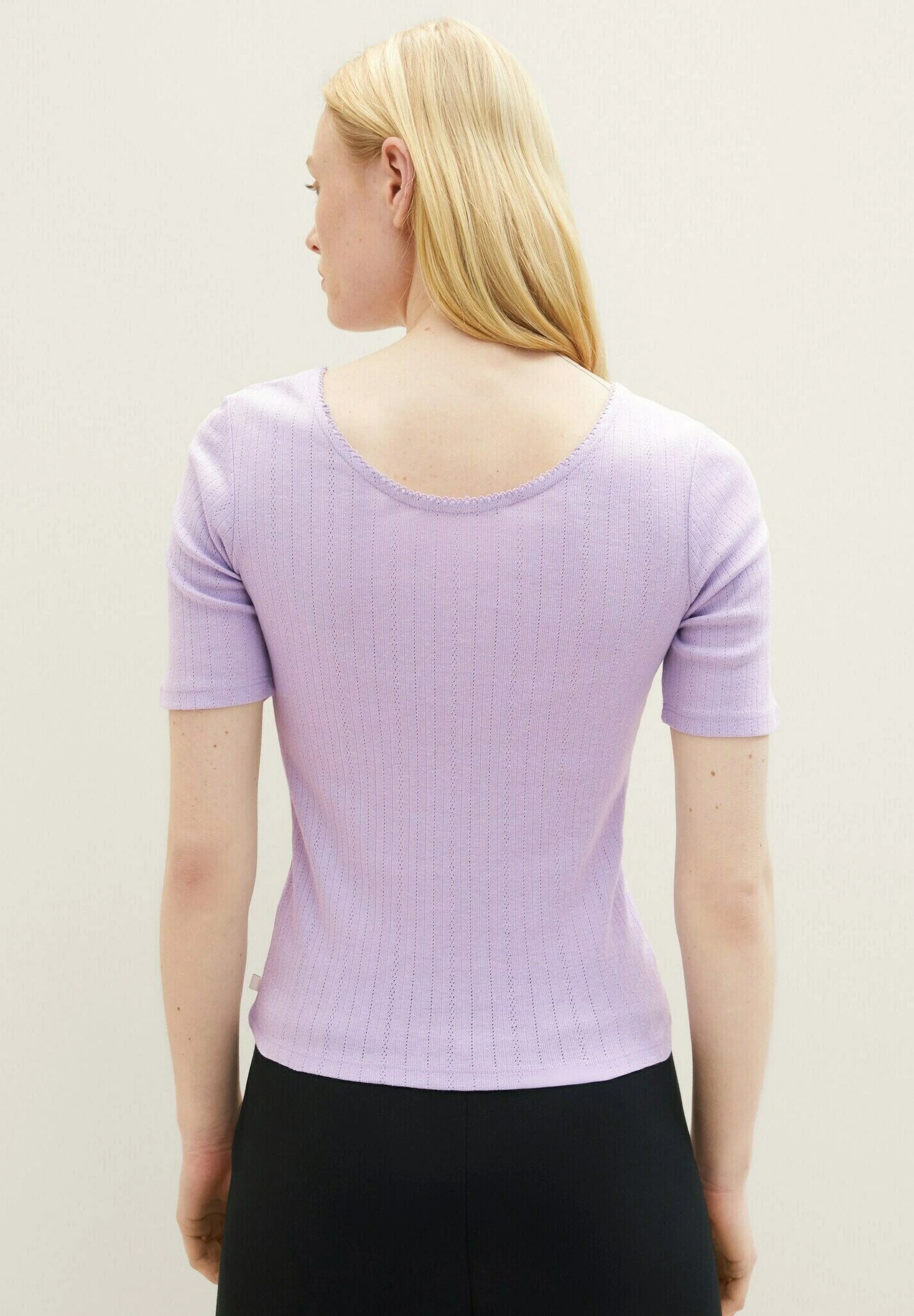 TOM TAILOR Denim T-Shirt Basic - Lilac Vibe 3 TOM TAILOR Denim T-Shirt Basic - Lilac Vibe - Afbeelding 3