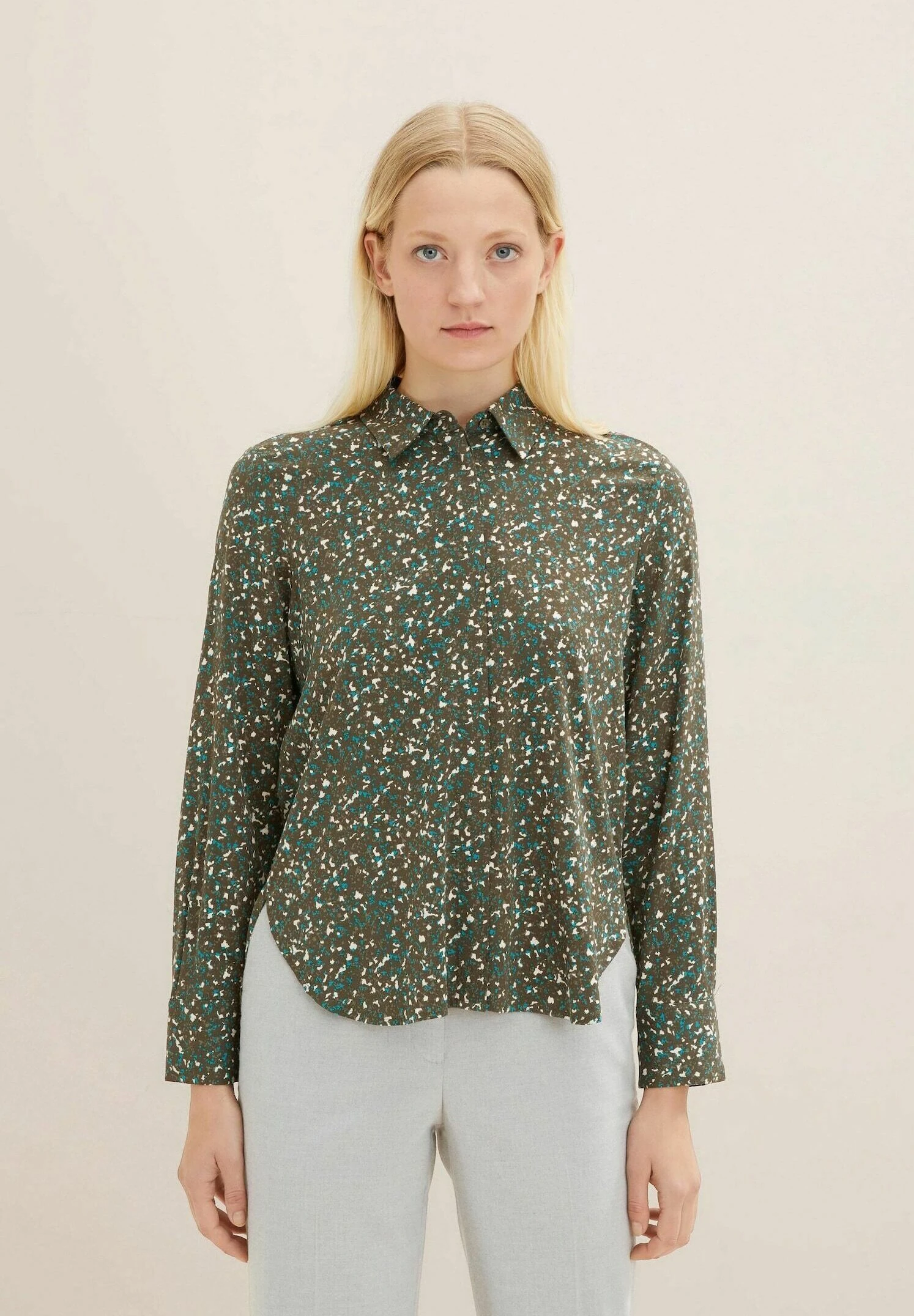 Tom Tailor Overhemdblouse - Abstract Minimal Design 1 Tom Tailor Overhemdblouse - Abstract Minimal Design