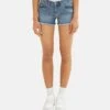 TOM TAILOR Denim Im Used Look - Jeansshort - Destroyed Mid Stone Blue Denim