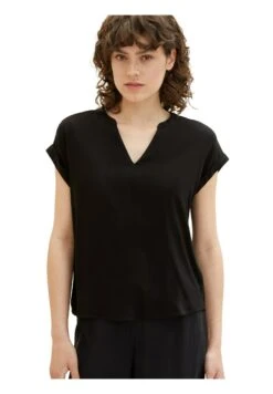 Tom Tailor Kurzarm- Blouse - Deep Black -Tom Tailor 23487b34d19d4e21bd73c96d5b18734d