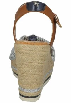 Tom Tailor Sandalen Met Sleehak - Navy Silver -Tom Tailor 2623a2064a7149b6adf401ddc04e2f7e