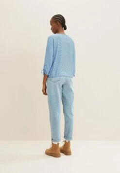 TOM TAILOR Denim Gestreiftes - Longsleeve - Small Mid Blue White Stripe -Tom Tailor 26ff6145febf4603b0f659641c2d7fef