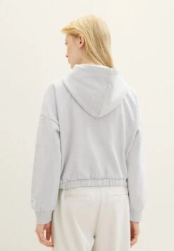 TOM TAILOR Denim Sweater Met Rits - Basic Light Grey Melange -Tom Tailor 27195722432b4bfb9f3e63f28224a555