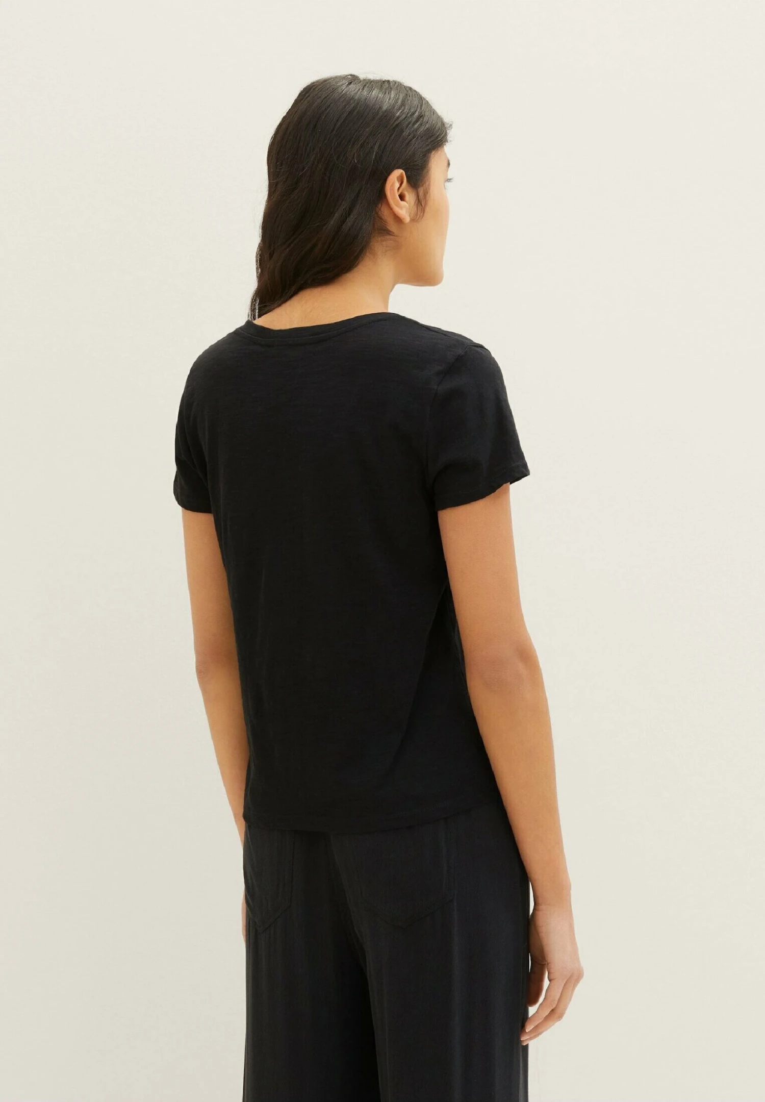 TOM TAILOR Denim T-Shirt Basic - Deep Black 3 TOM TAILOR Denim T-Shirt Basic - Deep Black - Afbeelding 3