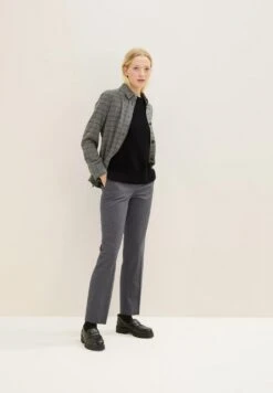 Tom Tailor Klassische Bundfalten - Chino - Evident Anthracite Melange -Tom Tailor 2f685781a5db4932885aef58bd179273