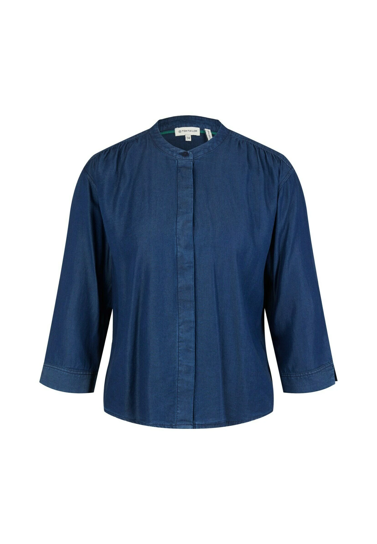 Tom Tailor Overhemdblouse - Clean Mid Stone Blue Denim 5 Tom Tailor Overhemdblouse - Clean Mid Stone Blue Denim - Afbeelding 5