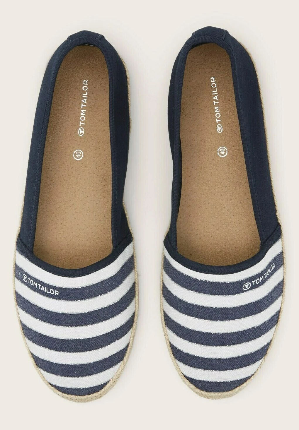 Tom Tailor Licence Mit Streifenmuster - Espadrilles - White Navy 3 Tom Tailor Licence Mit Streifenmuster - Espadrilles - White Navy - Afbeelding 3