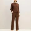 Tom Tailor Loose Fit - Broek - Chocolate Brown