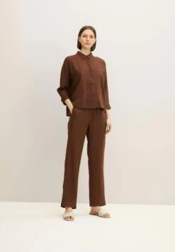 Tom Tailor Loose Fit - Broek - Chocolate Brown