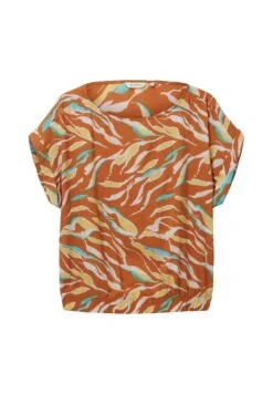 Tom Tailor Gemusterte - Blouse - Brown Abstract Leaf Design 10 Tom Tailor Gemusterte - Blouse - Brown Abstract Leaf Design -Tom Tailor 35fd2fbc8d314b46a8a9a092d33b1384