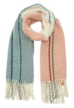 Tom Tailor Gestreifter - Sjaal - Canyon Sunset Red