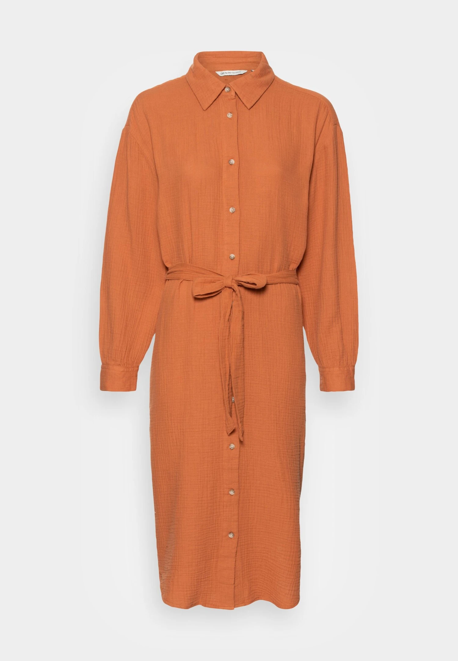 TOM TAILOR Denim Shirt Dress - Jurk - Rusty Amber 1 TOM TAILOR Denim Shirt Dress - Jurk - Rusty Amber
