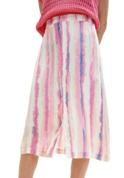 Tom Tailor Bedruckter - A-Lijn Rok - Pink Tie Dye Stripe -Tom Tailor 3c37adfd13ae4632a4fae644d435ee5f