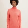 Tom Tailor Basic Turtleneck - Trui - Smooth Papaya Red