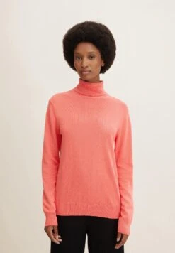 Tom Tailor Basic Turtleneck - Trui - Smooth Papaya Red