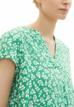 Tom Tailor Blouse - Green Floral Design -Tom Tailor 41648c8ec24c436c997de5087421fff5