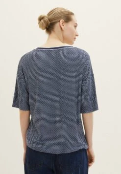 Tom Tailor Gemustertes - T-Shirt Print - Navy Geometrical Design -Tom Tailor 43dc3b35501e4c48bc4a9a45a64ec6a7