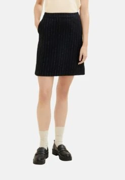 Tom Tailor Mit Nadelstreifenmuster - Minirok - Black Irregular Pin Stripe -Tom Tailor 43f99c4d7e744bcebb4bd1f1aecff8ff